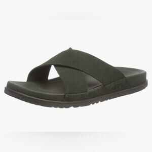 UGG Men's Wainscott Slide Green Leather Sandals Size 11M